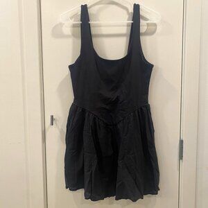 uo silence + noise drop waist black dress